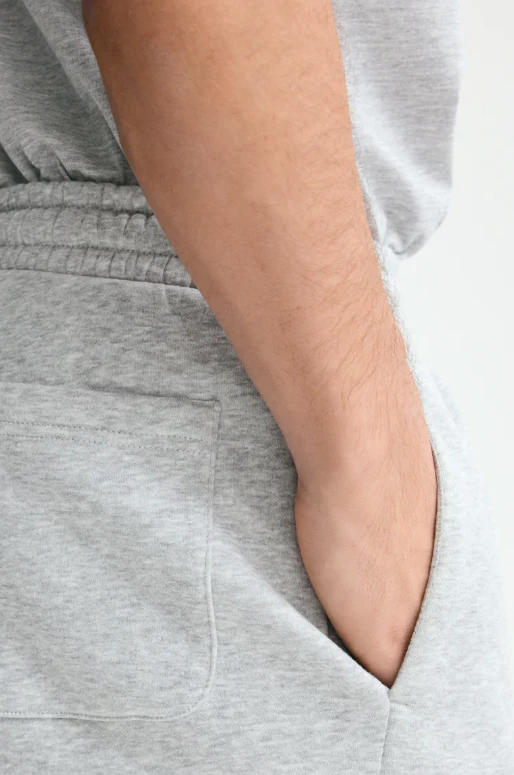 Grey Solid Shorts - Image 4