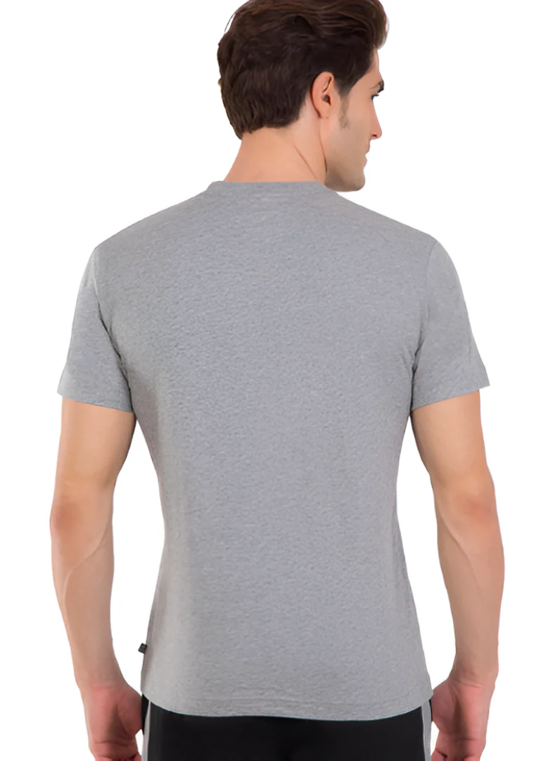 Grey Solid T-shirt - Image 3