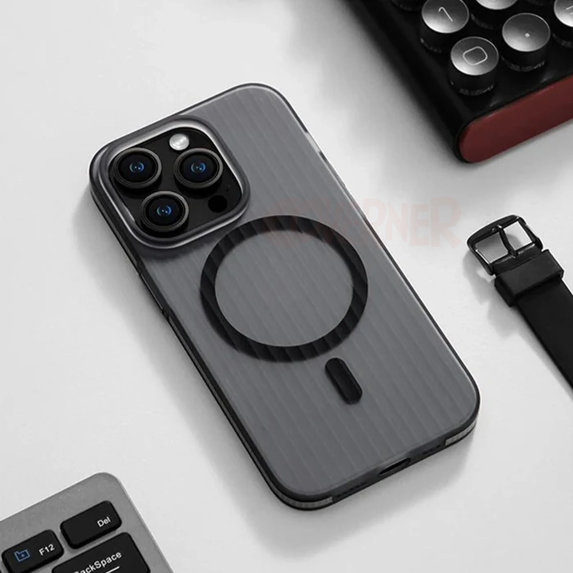 GripLine SlimFit Case – MagSafe Compatible Hybrid iPhone Case with Internal Side Stripes | Slim Fit, Camera Protection - Image 12