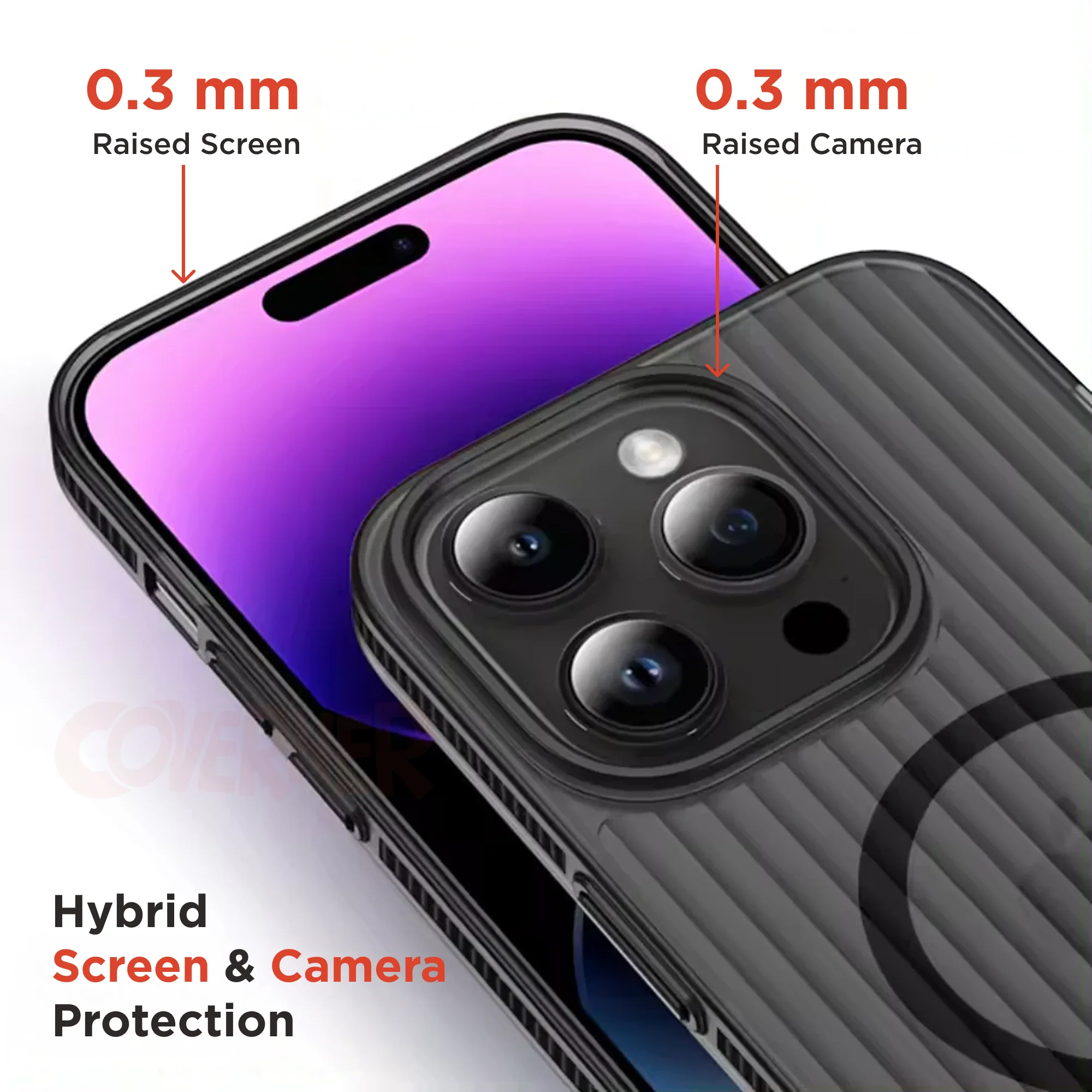 GripLine SlimFit Case – MagSafe Compatible Hybrid iPhone Case with Internal Side Stripes | Slim Fit, Camera Protection - Image 9