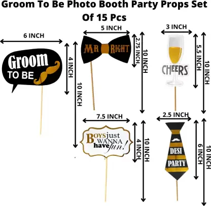 Groom To Be Photo-Booth Props (Pack of 15) - Image 2