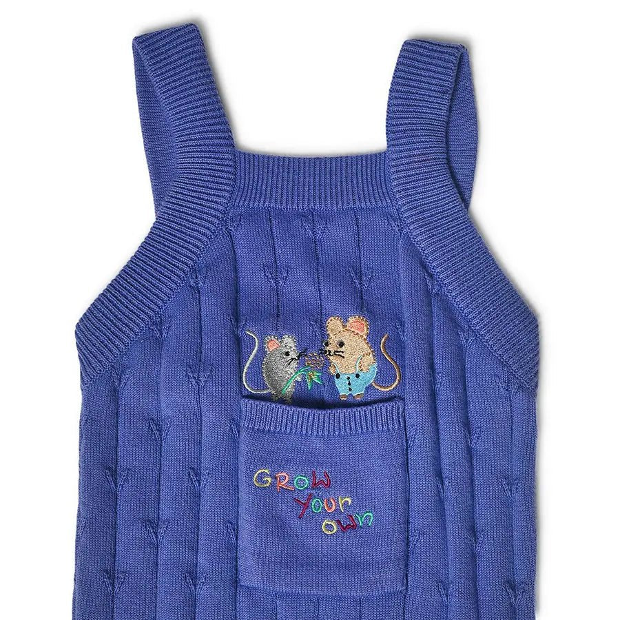 Grow Kind Peri Knitted Baby Dungaree Set - Image 5