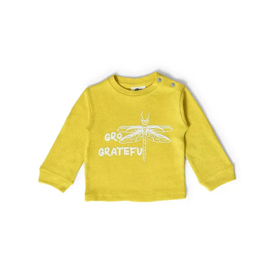 Grow Kind Unisex Waffle T-Shirt For Baby Boy