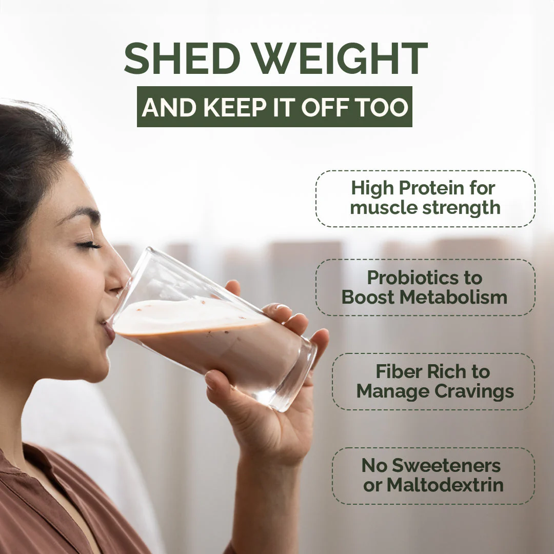 Gut Healthy Meal Replacement For Women & Men| High Protein Slim Shake 425gm - Image 4