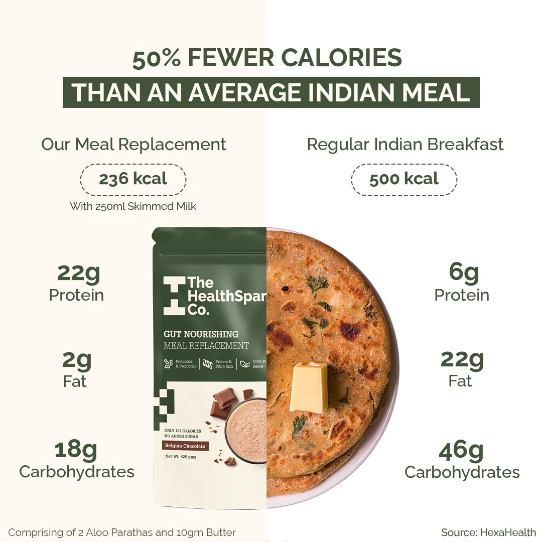 Gut Healthy Meal Replacement For Women & Men| High Protein Slim Shake 425gm - Image 5