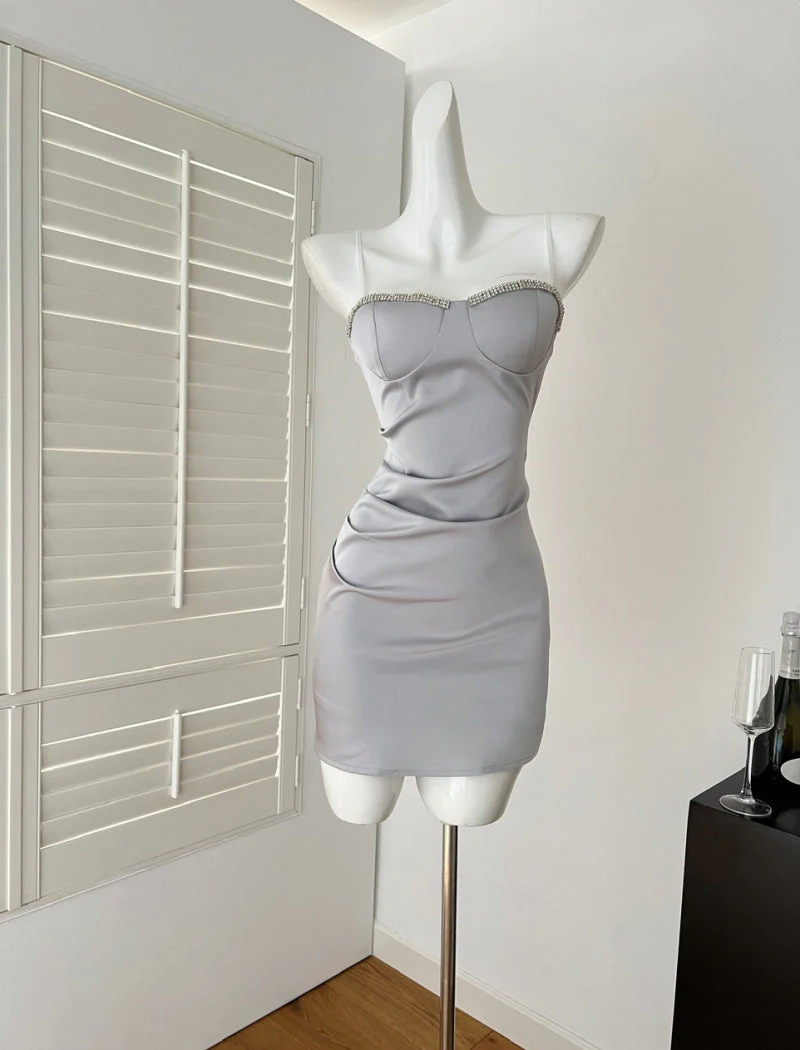 Hailey Short Satin Dress