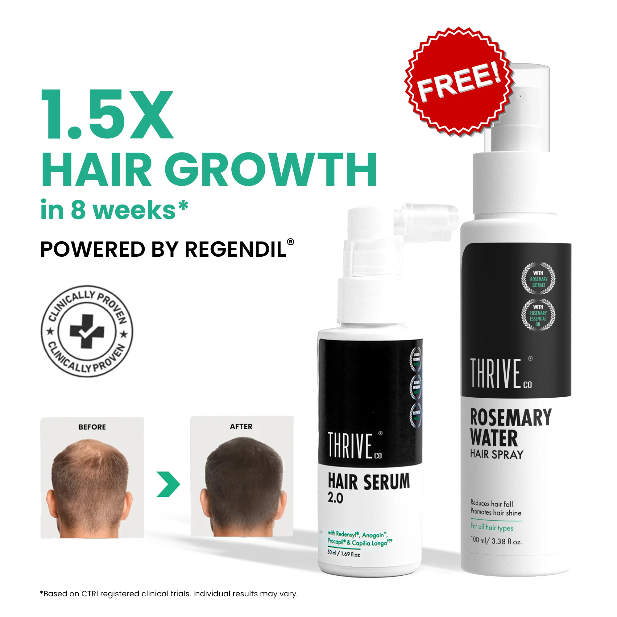 Hair Growth Serum 2.0 For Men & Women, 50ml + Free Rosemary Water Hair Spray, 100ml - Image 20