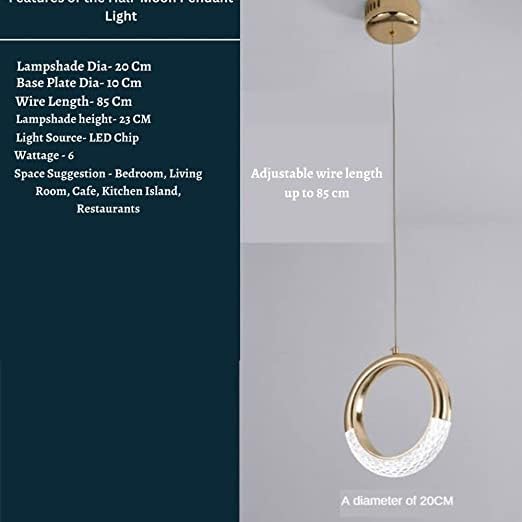 Half Moon Hanging Pendent Light Suitable for Living Room - Image 2