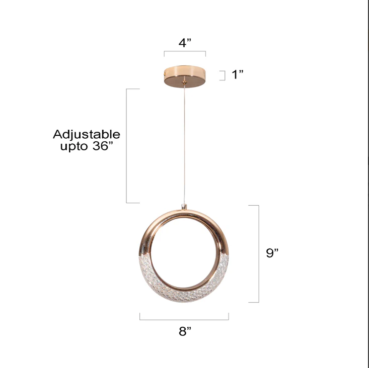 Half Moon Hanging Pendent Light Suitable for Living Room - Image 9