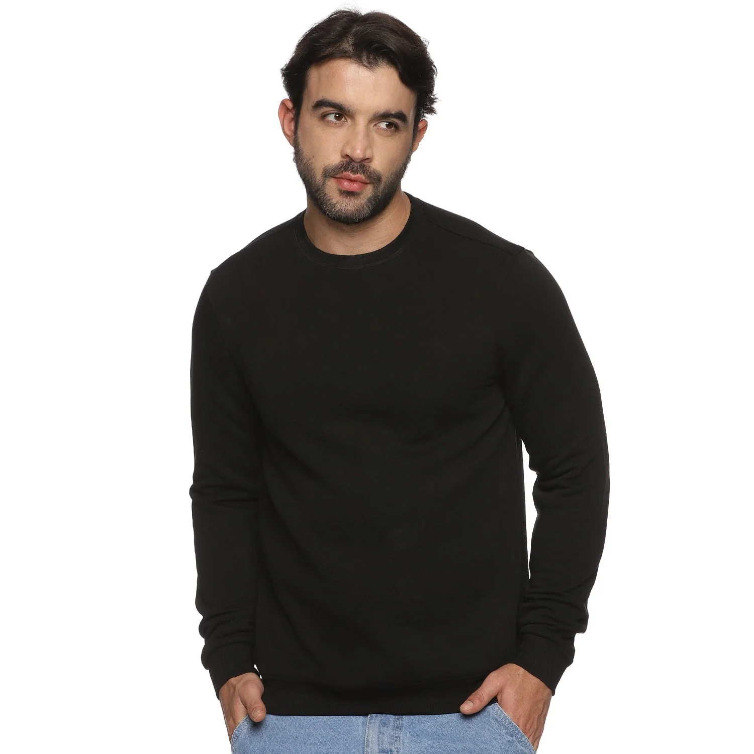 Half-zipper Sweatshirt for Men - Black - Image 21