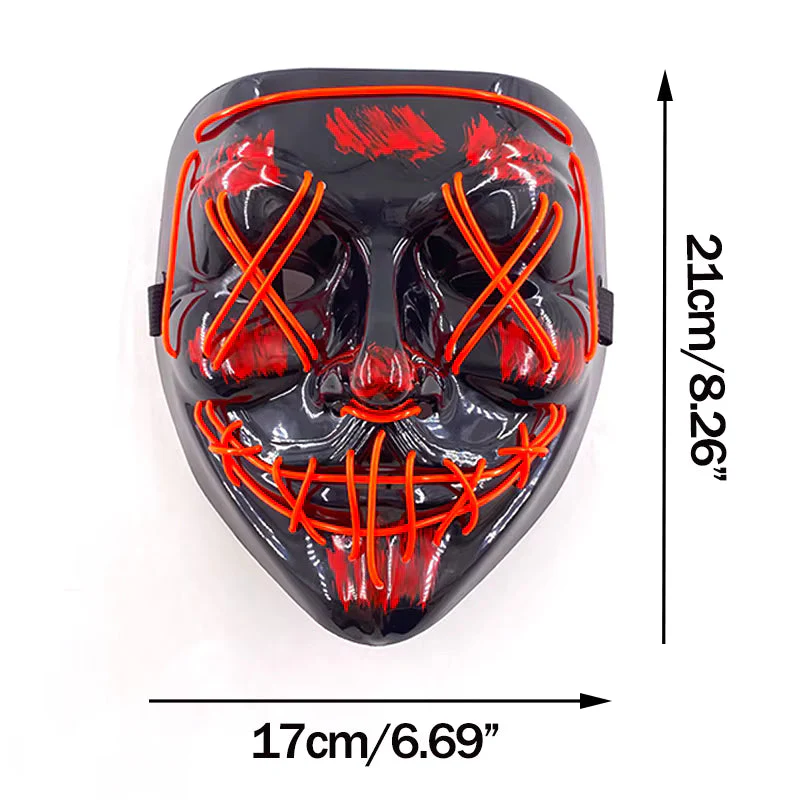 Halloween LED Party Mask Luminous for Devil Mask 1PC - Image 2