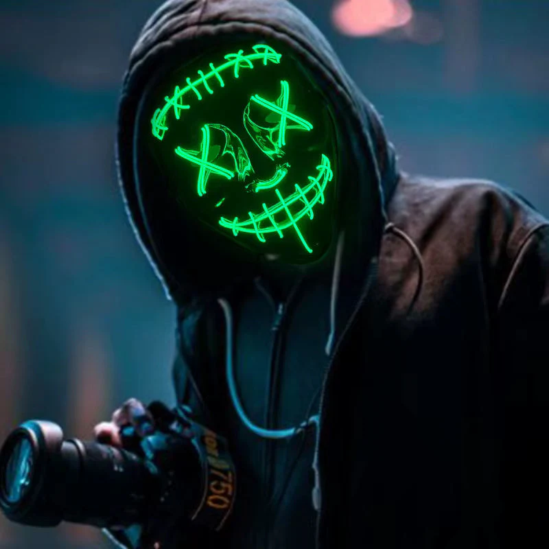 Halloween LED Party Mask Luminous for Devil Mask 1PC - Image 7