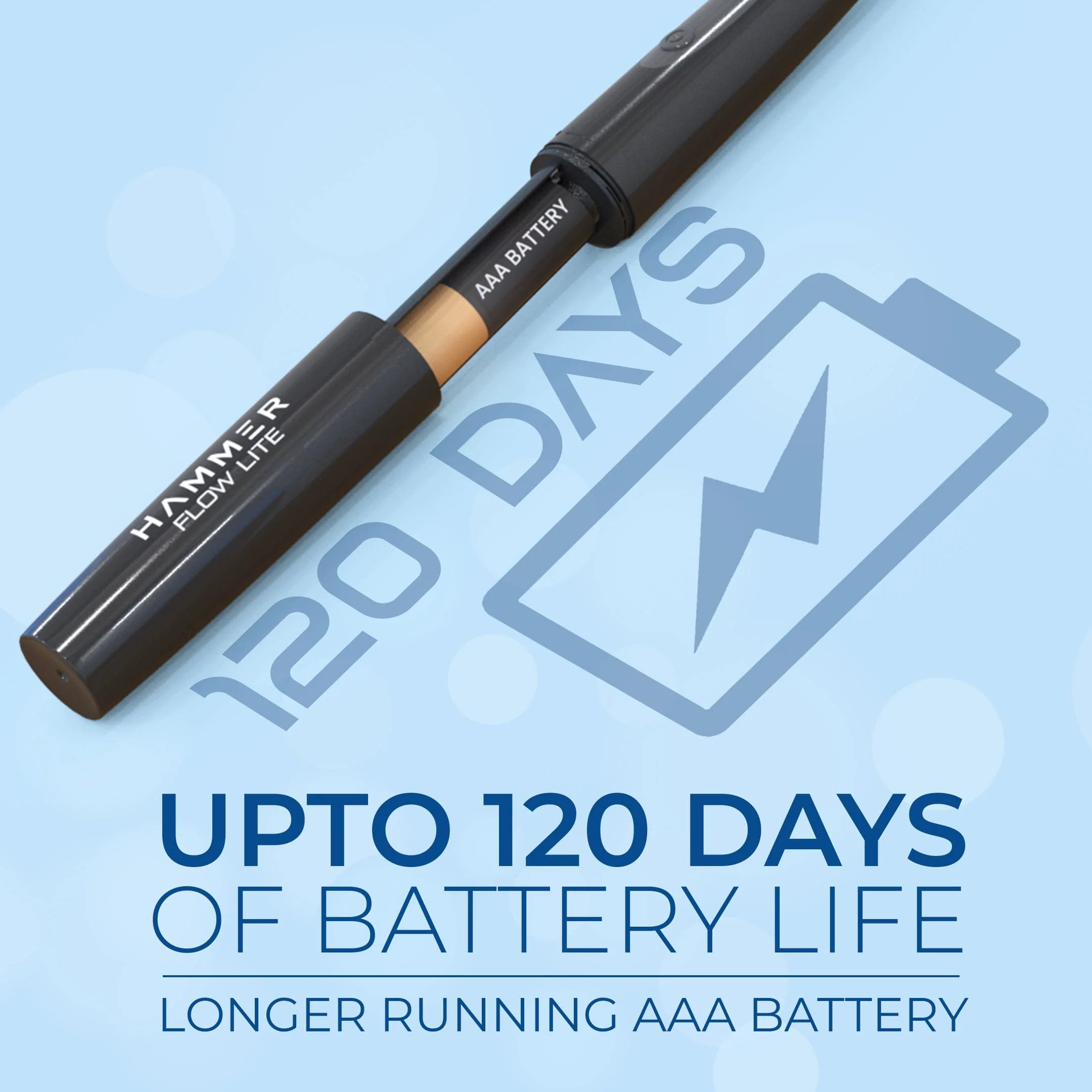 Hammer Flow Lite Electric Toothbrush with 120 Days Battery Backup - Image 3