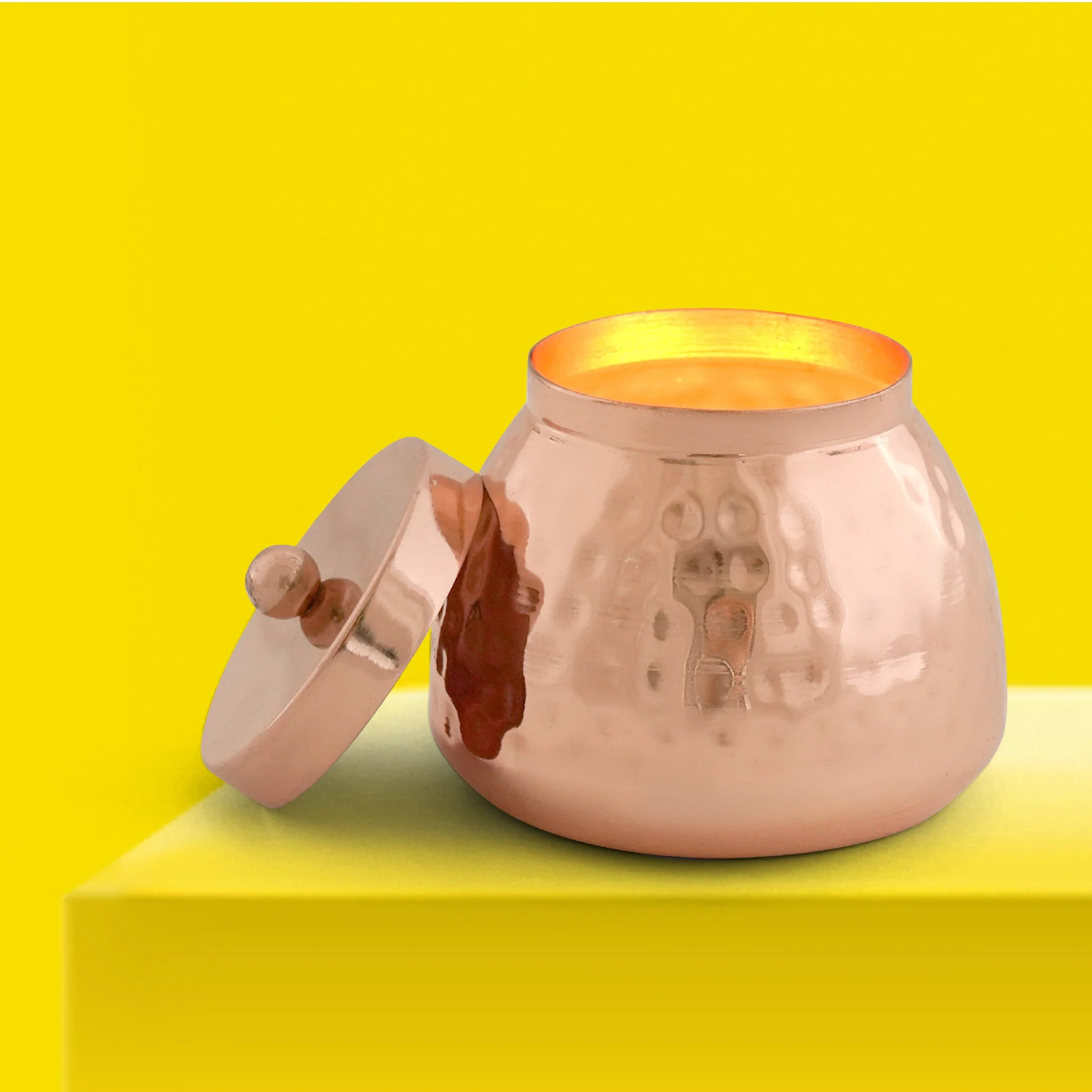 Hammered Copper Jar Candle - Image 4