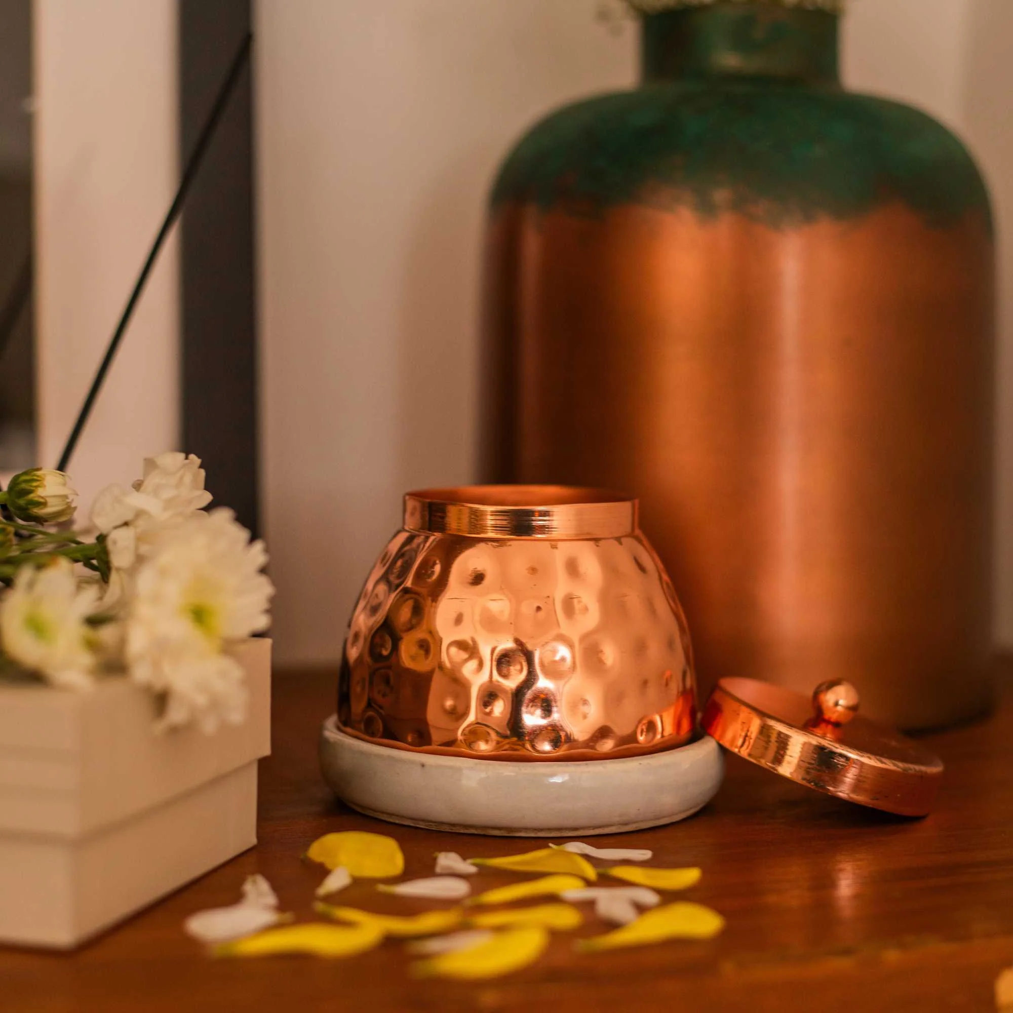Hammered Copper Jar Candle - Image 6