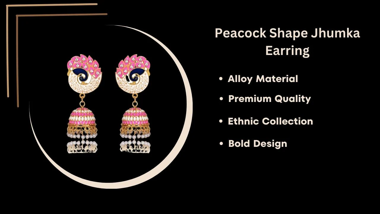 Handmade Alloy Dome Shaped Jhumka Earrings, Ethnic Jhumki Collection For Women And Girls (Combo), Multicolur-Pink - Image 5