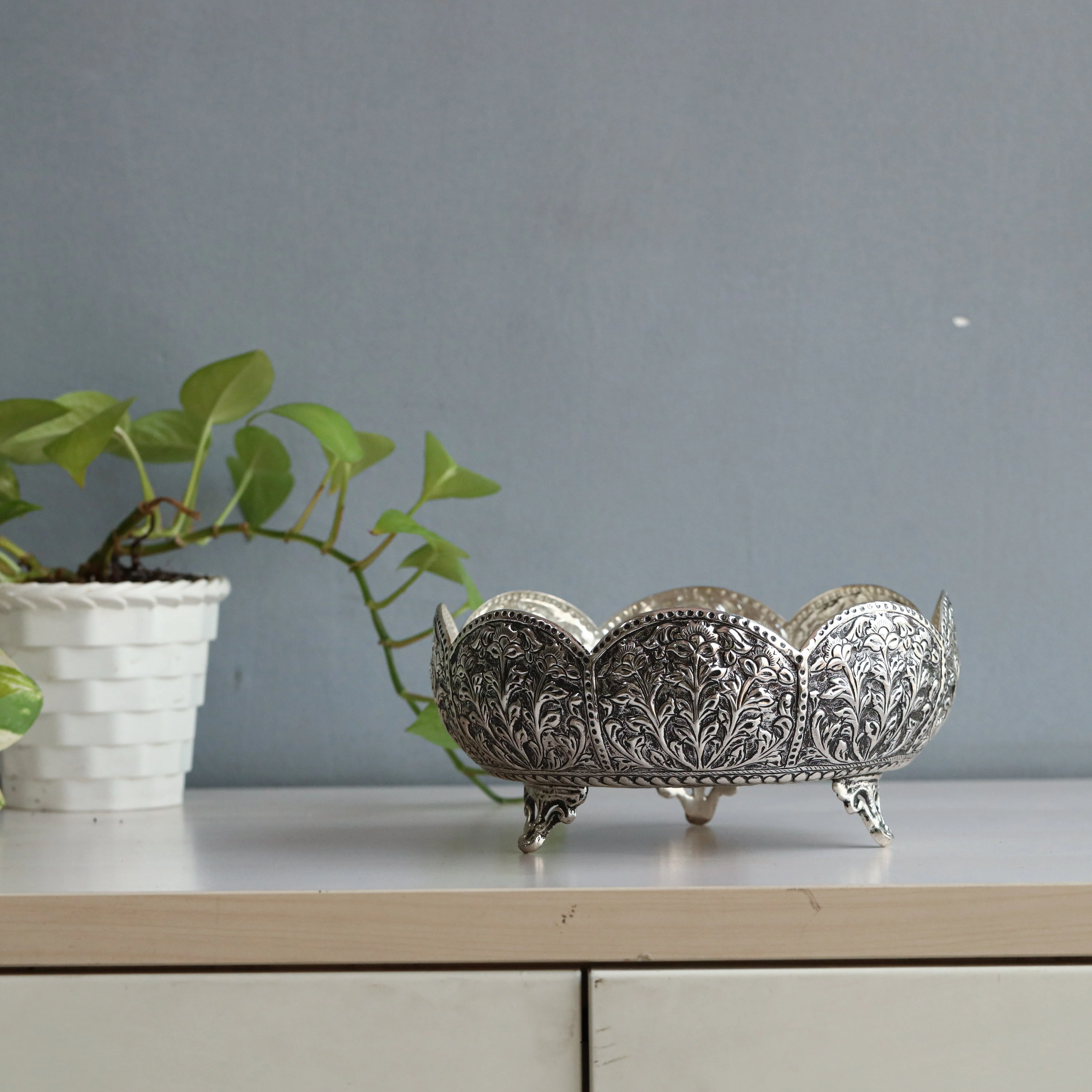 Handmade Silver Urli (Set Of 2) - Image 4