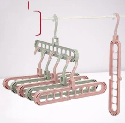 Hangaroo: 3-Pack Space-Saving Folding Hangers with 360° Swivel Hook & 9-Hole Anti-Skid Design for Closet Organization - Image 4