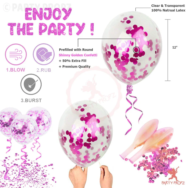 Happy Birthday Balloon Banquet (Pink) (Pack of 7) - Image 4