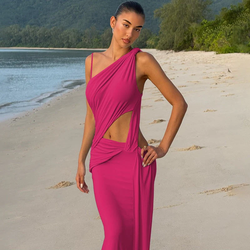 Harlow One Shoulder Waist Cut Out Dress - Image 2