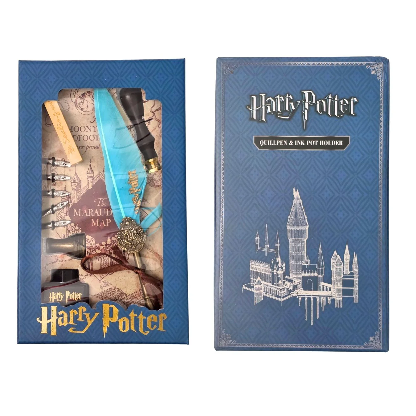 Harry Potter Feather Pen with Stand, 5 Calligraphy Nibs, Ink-pot Wax-seal & Wax-bar - Premium gift pack - Image 4