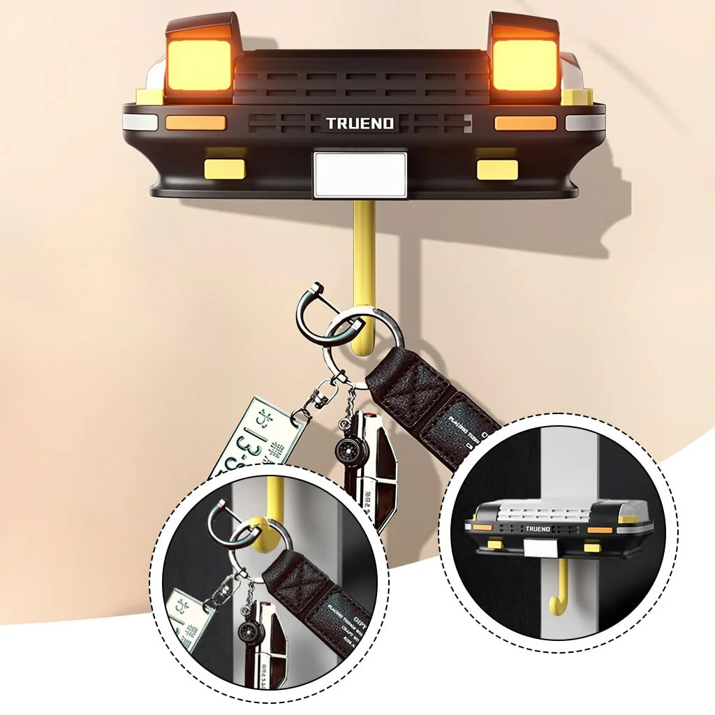 Headlite: Car Bumper Keychain Holder with LED Headlight & Blinkers, Wall Mount & LED Lights, Unique Retro Car Design for Entryway, Living Room, Office & Gift for Car Lovers - Image 3