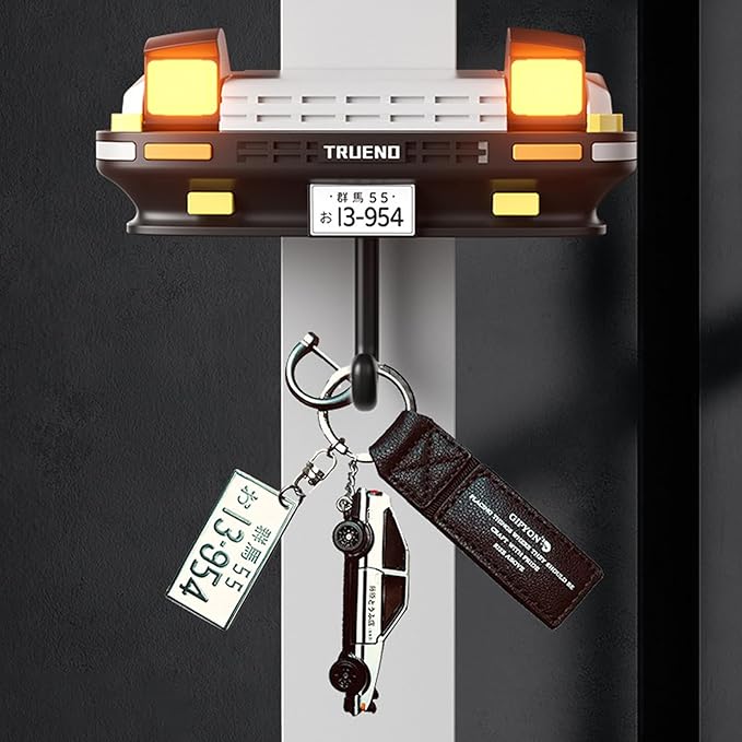 Headlite: Car Bumper Keychain Holder with LED Headlight & Blinkers, Wall Mount & LED Lights, Unique Retro Car Design for Entryway, Living Room, Office & Gift for Car Lovers - Image 6