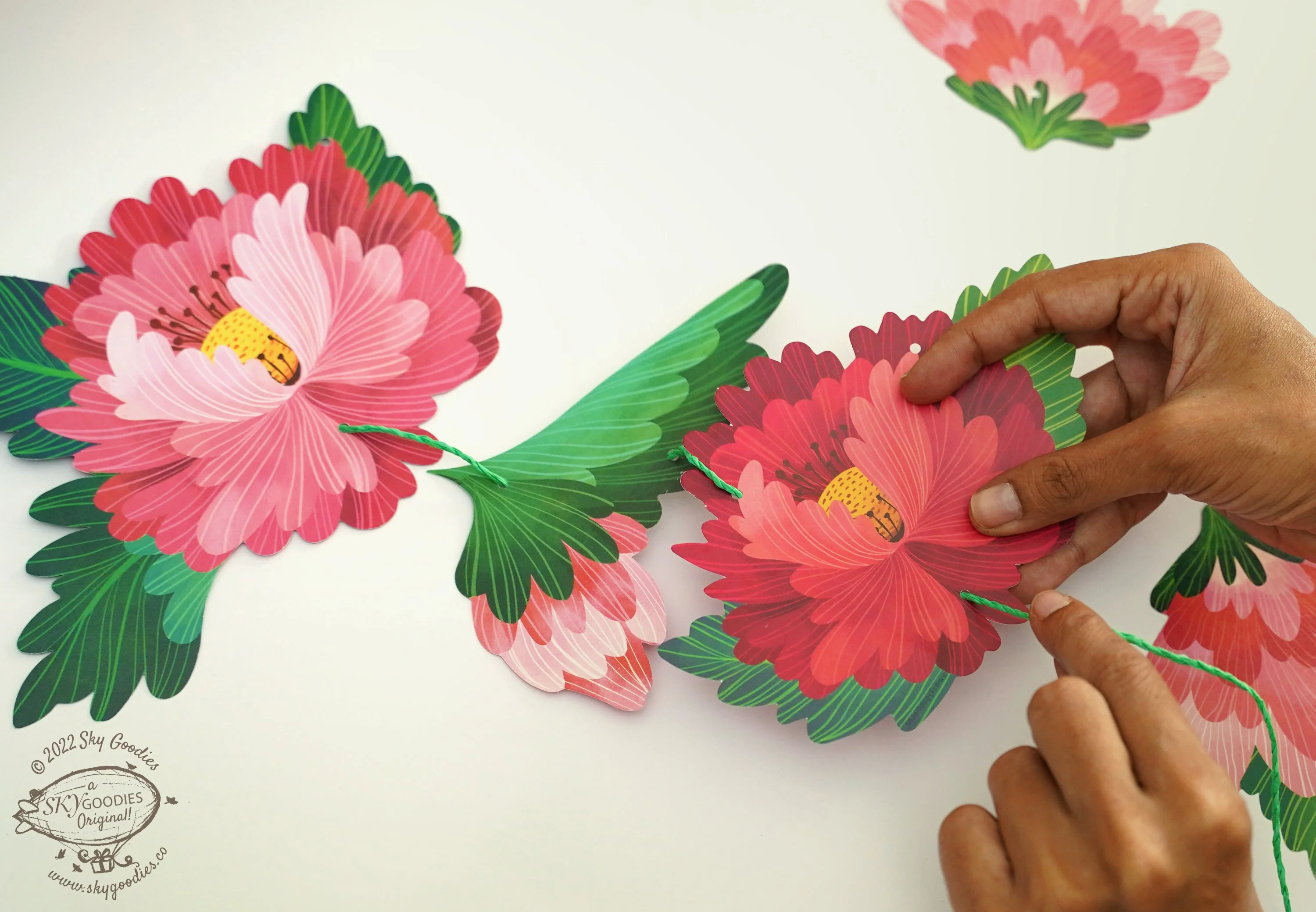 Hearts & Flowers COMBO SAVER: Paper Hearts Fairy Lights & Bunting - Image 6