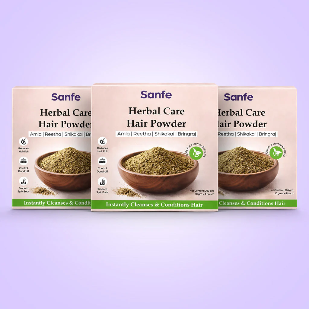 Herbal hair care powders - Amla Reetha Shikakai Bhringraj - 200g (Pack of 3)