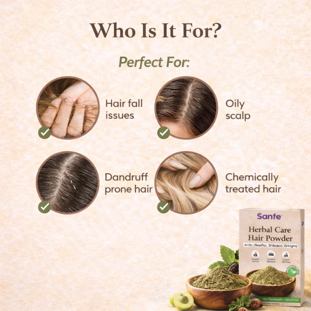 Herbal hair care powders - Amla Reetha Shikakai Bhringraj - 200g (Pack of 3) - Image 3