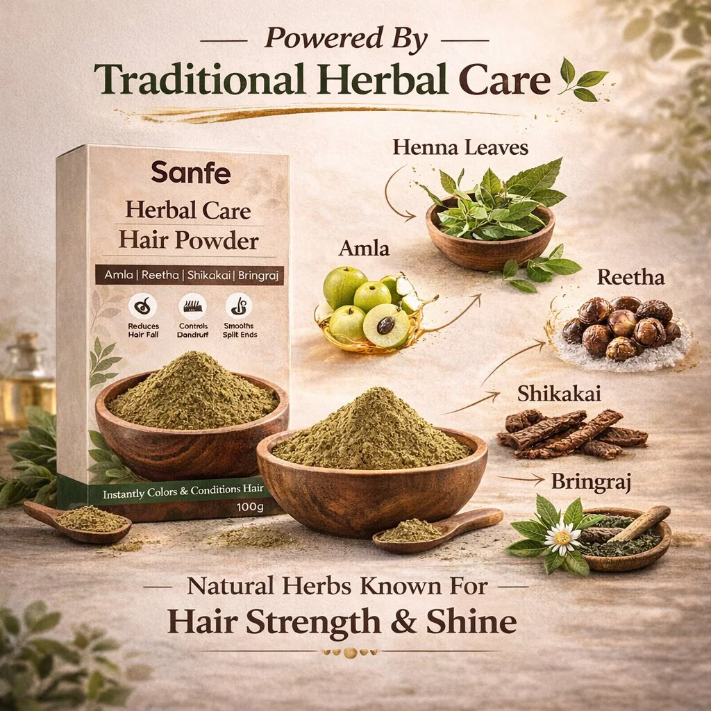 Herbal hair care powders - Amla Reetha Shikakai Bhringraj - 200g (Pack of 3) - Image 6