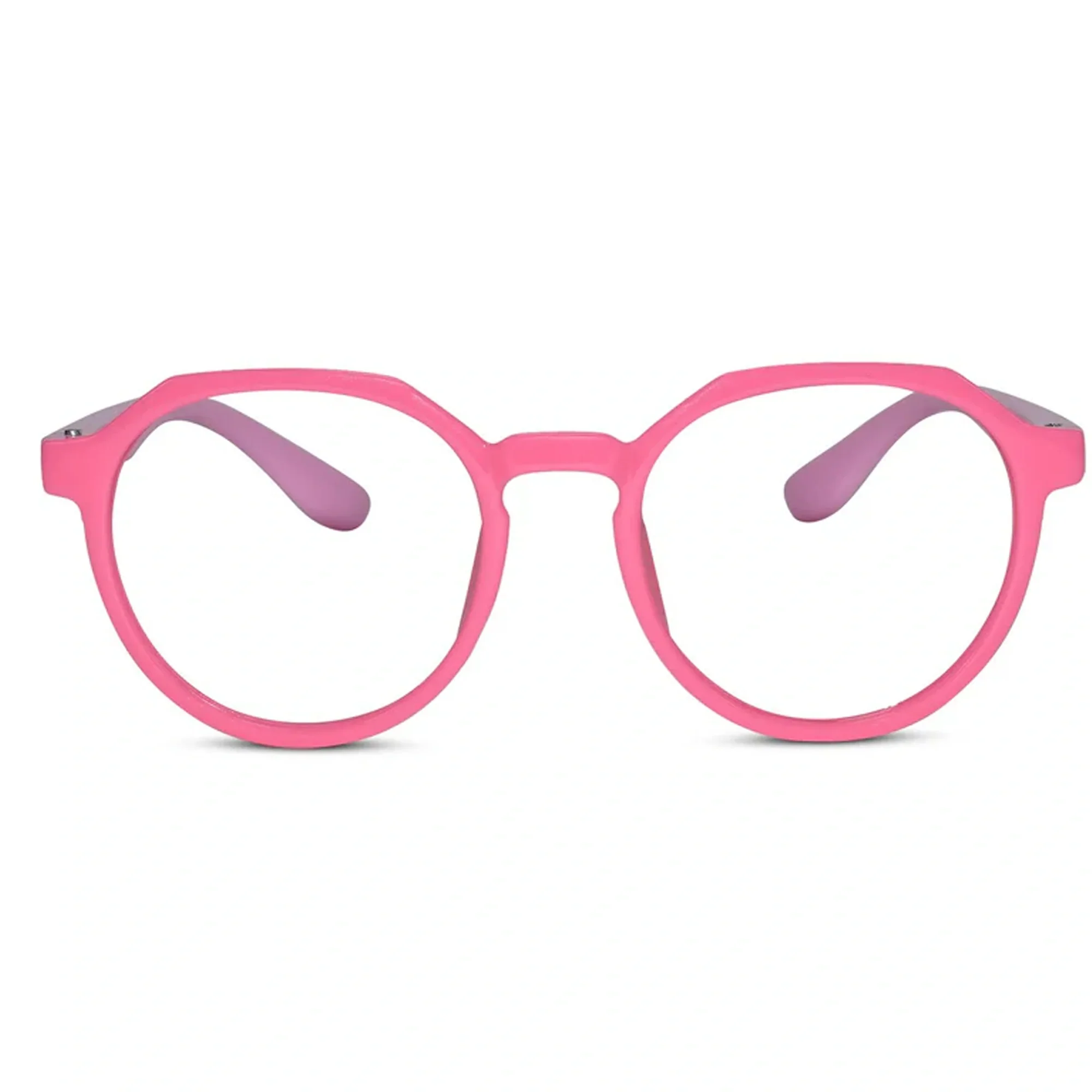 Hexagonal Shape Pink Color Eyeglasses For Kids - Image 2