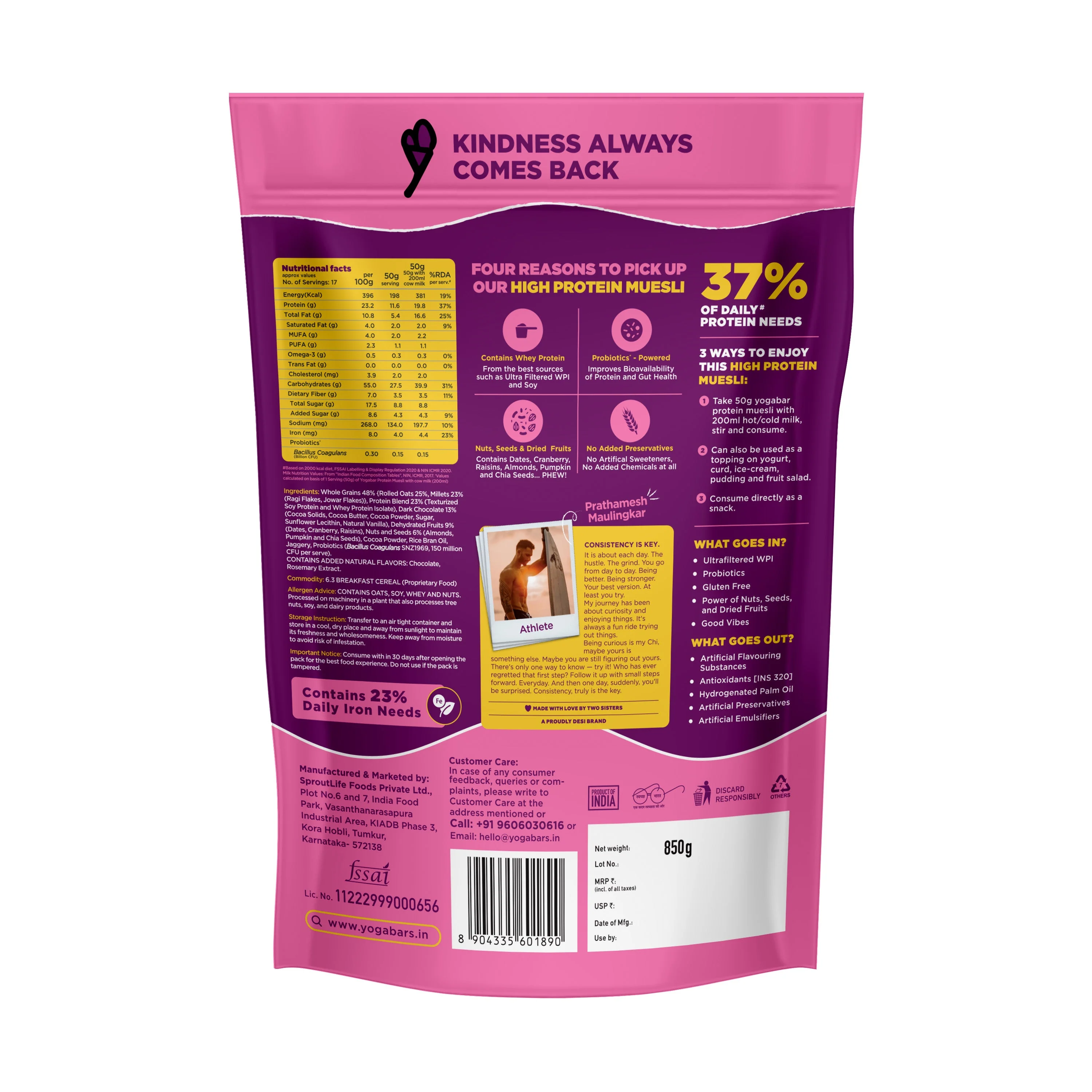 High Protein Muesli 850g - Image 7