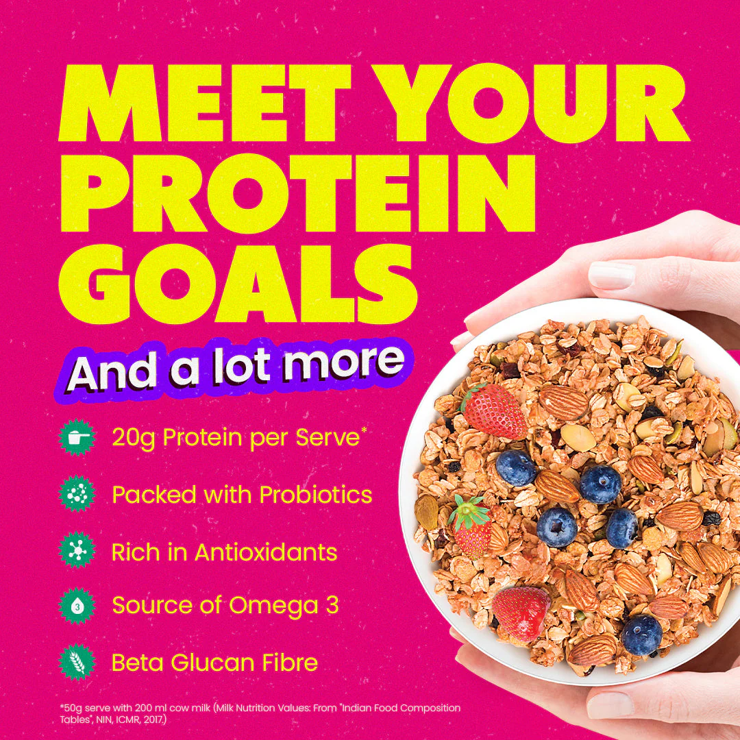High Protein Muesli Fruits, Nuts & Seeds 350g 350g - Image 2