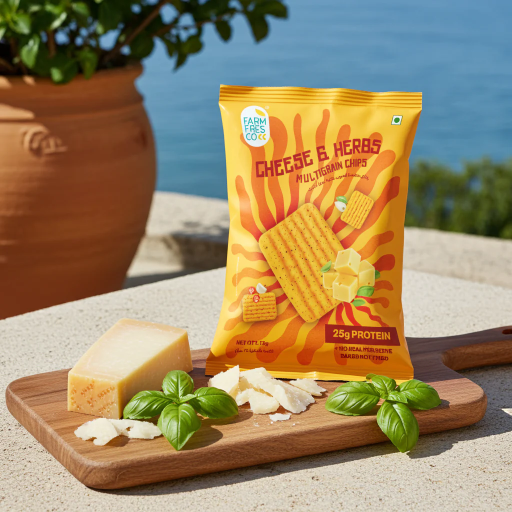 High Protein Multigrain Chips Combo – Mint & Lime + Cheese & Herbs (4 Packs x 75g each) - Image 4