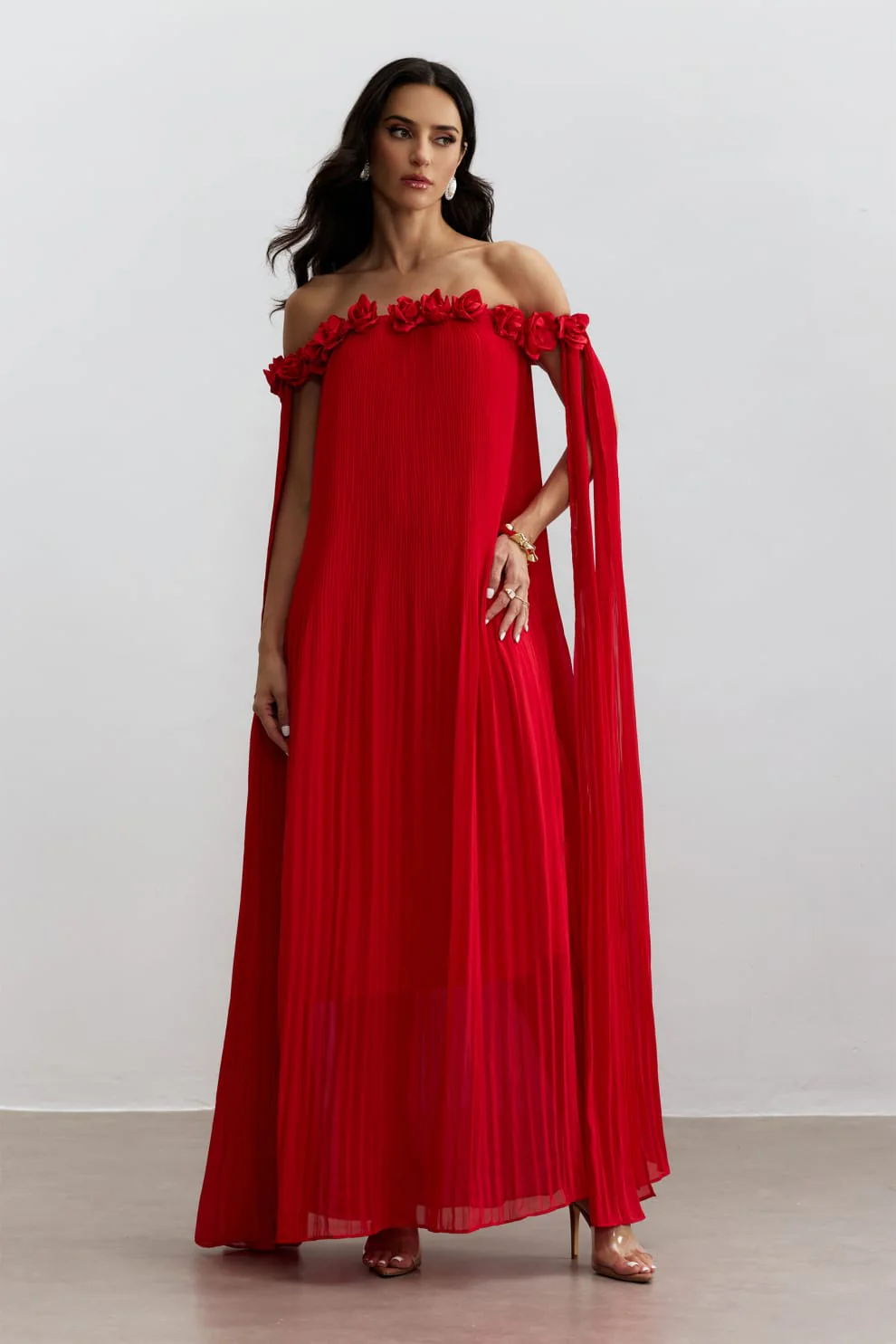 Hilton Chiffon Rose Dress - Image 12