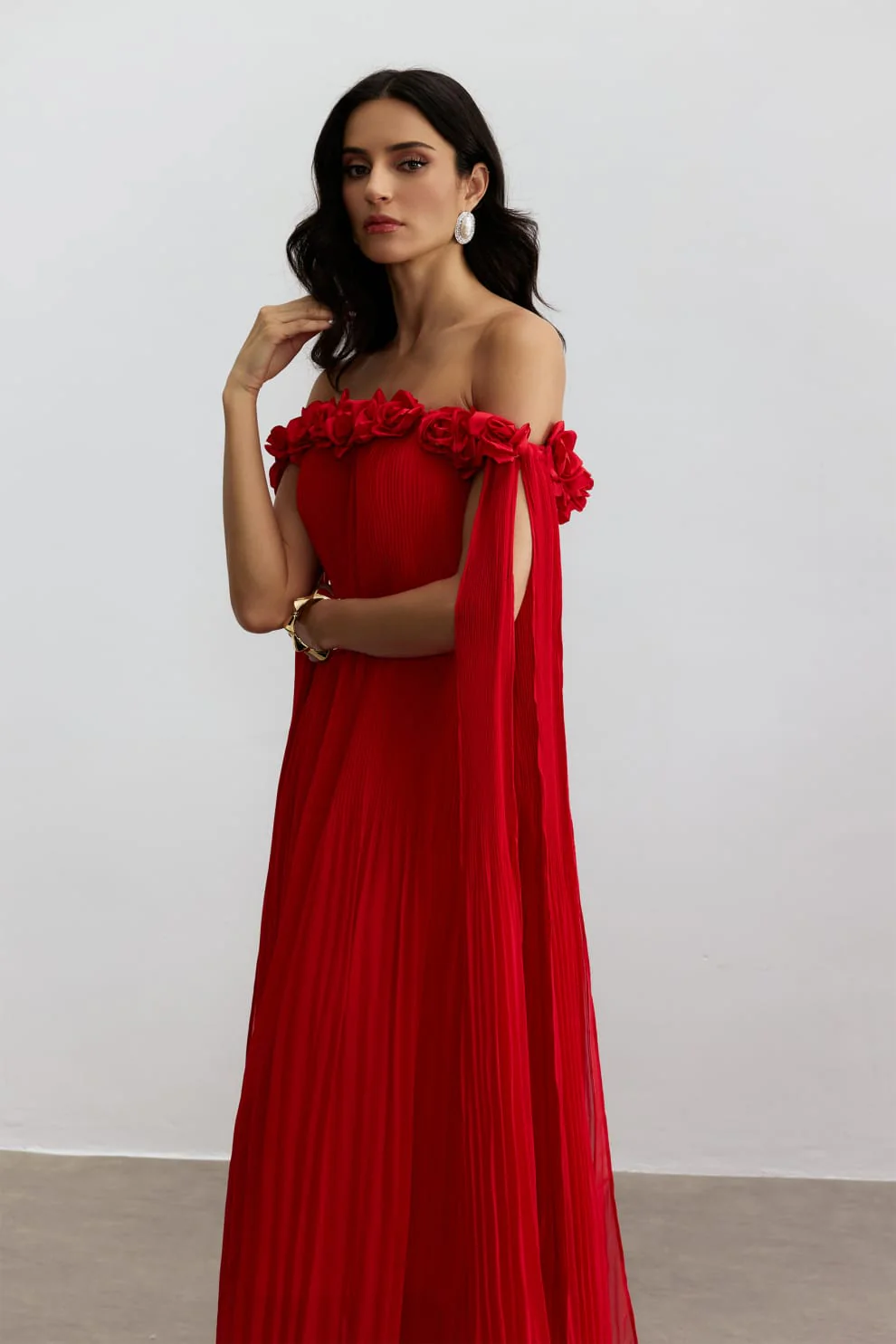 Hilton Chiffon Rose Dress - Image 13