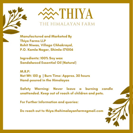 Himalayan Tranquility | Sandalwood Scented Candle | 100% Soy Wax Candle - Image 3