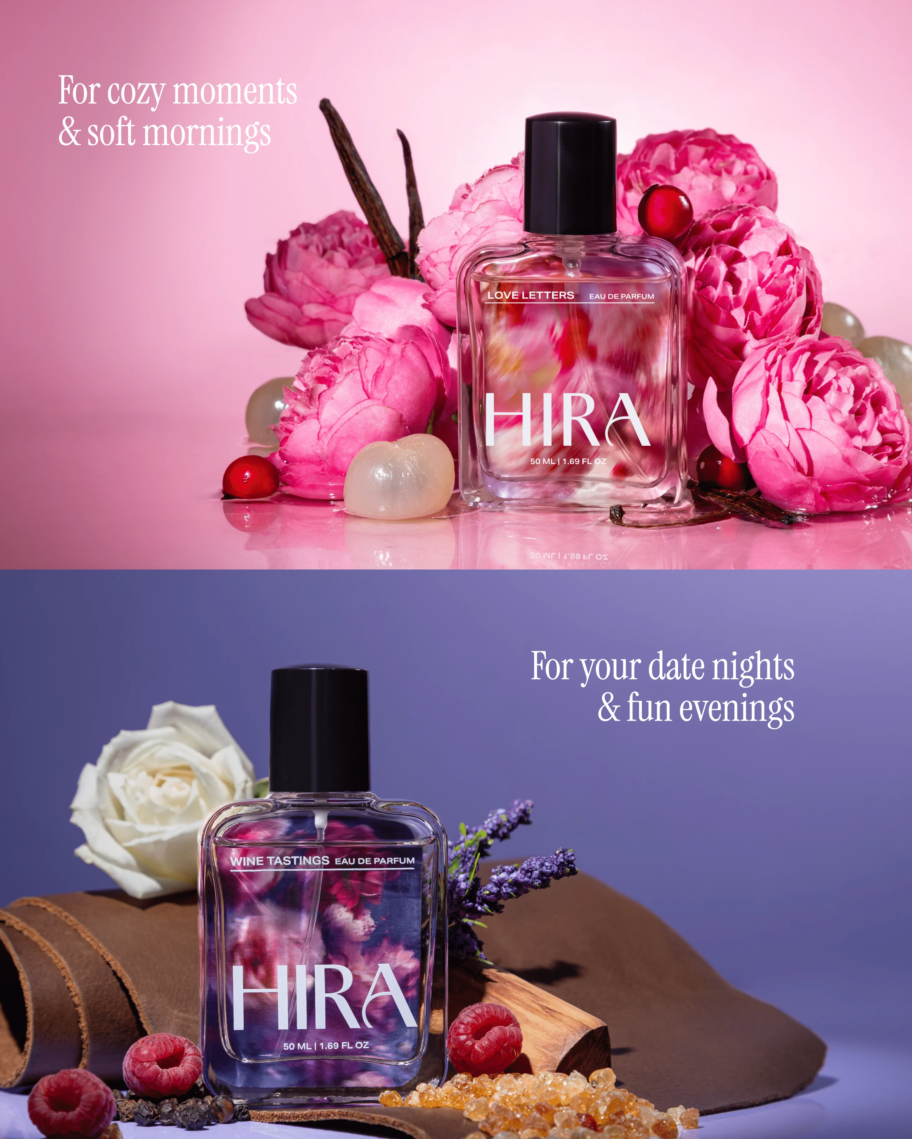 Hira Perfume Gift Set for Her | Floral, Sweet & Oudh Spice Notes |2 x 50ml - Image 2