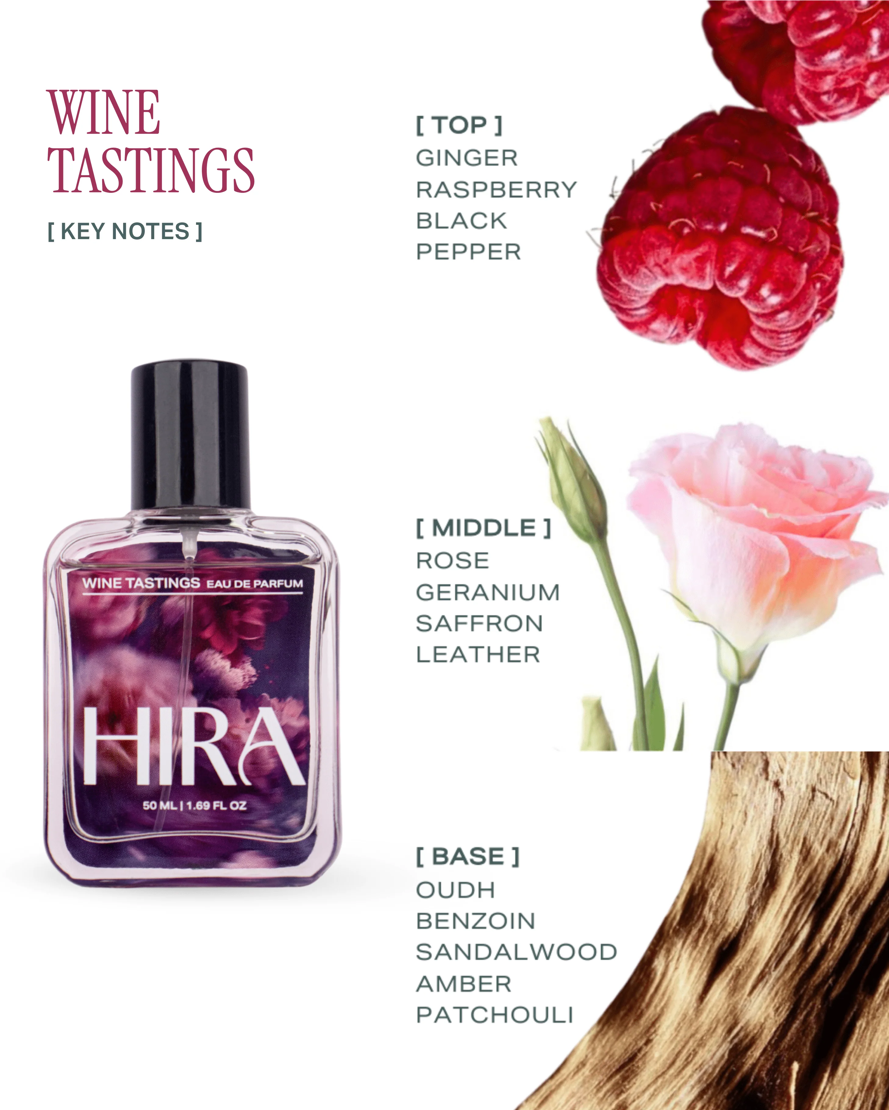 Hira Perfume Gift Set for Her | Floral, Sweet & Oudh Spice Notes |2 x 50ml - Image 4