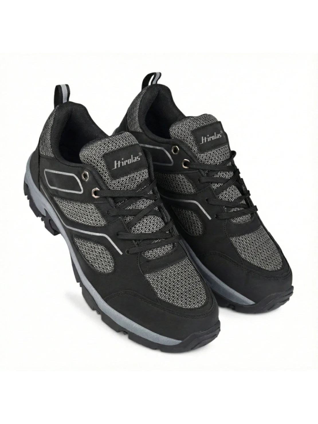 Hirolas Men Outdoor Walking & Trekking Shoes - Black - Image 8