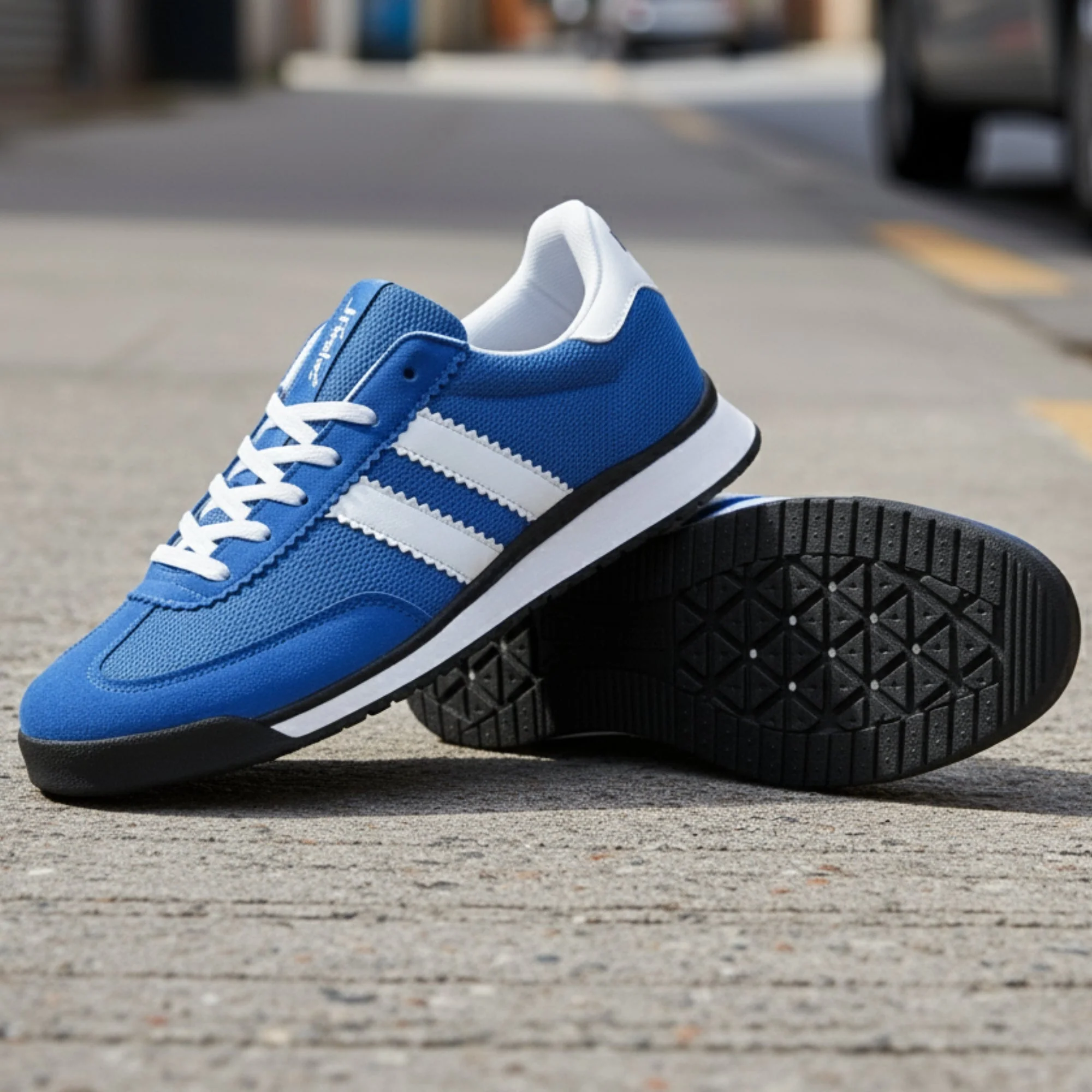 Hirolas Men's Blue Running Shoes Lightweight Breathable Mesh Sneaker with Cushioning & Comfort Sole HRLSN01BLU - Image 2