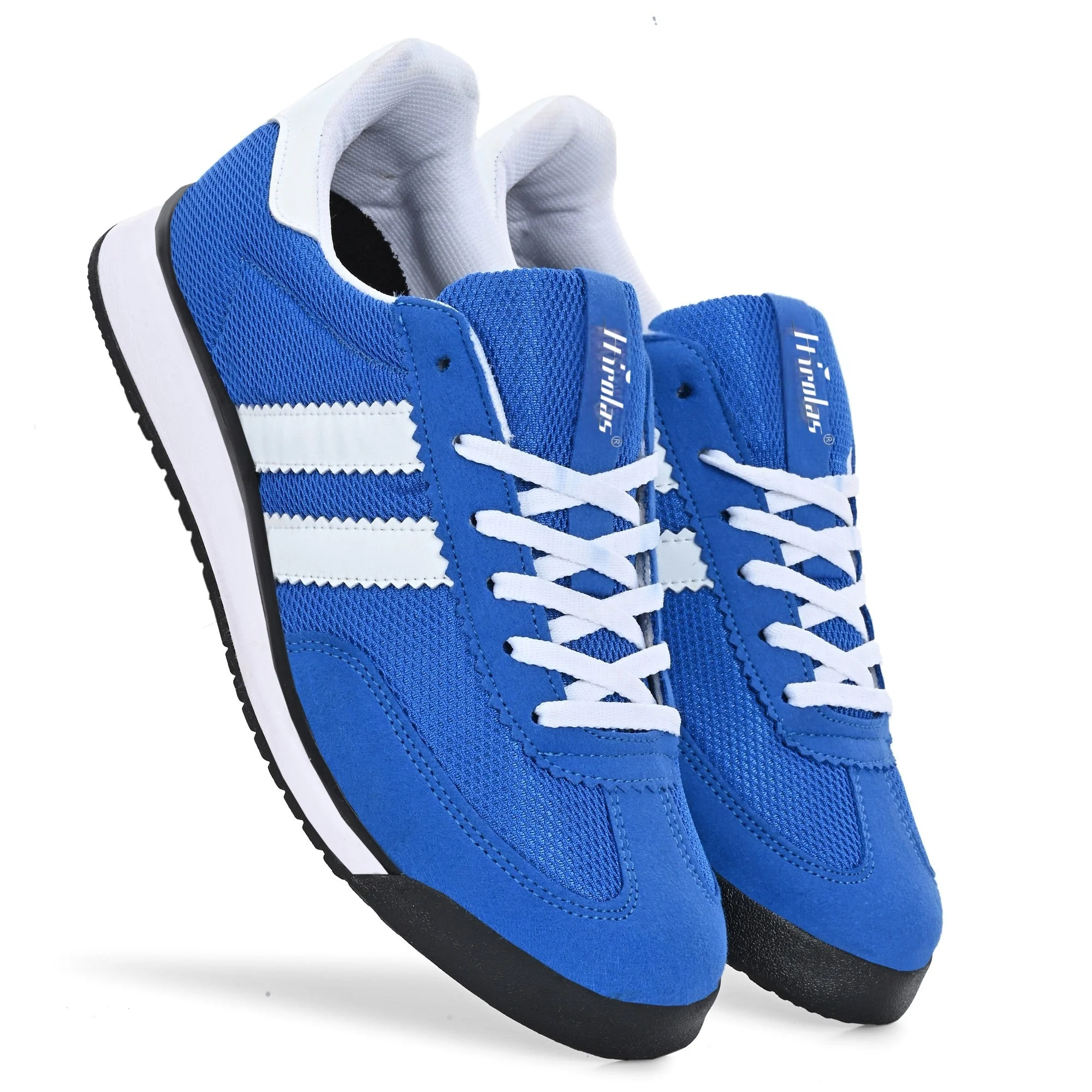 Hirolas Men's Blue Running Shoes Lightweight Breathable Mesh Sneaker with Cushioning & Comfort Sole HRLSN01BLU - Image 4