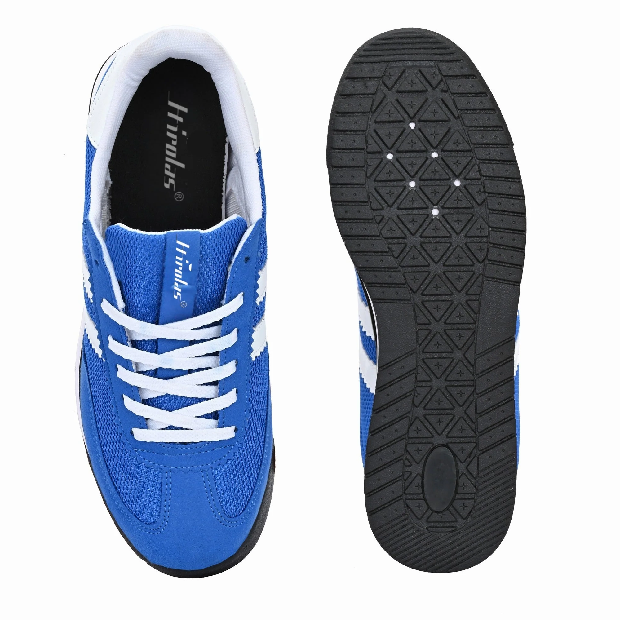 Hirolas Men's Blue Running Shoes Lightweight Breathable Mesh Sneaker with Cushioning & Comfort Sole HRLSN01BLU - Image 7