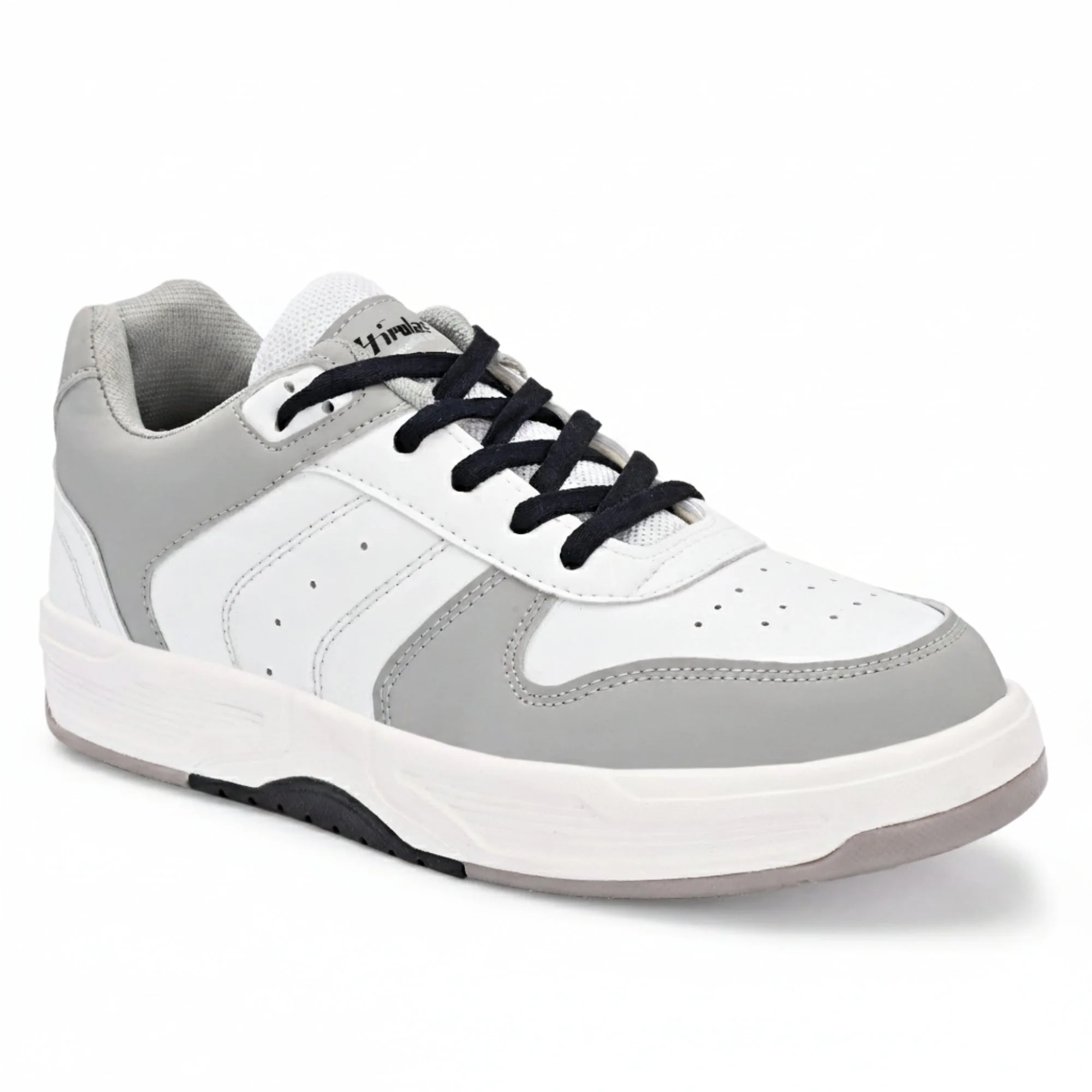 Hirolas Men's Grey & White Casual Sneaker Comfortable Daily Wear Shoes with Cushioned Insole & Durable Sole HRL2084GRY - Image 3