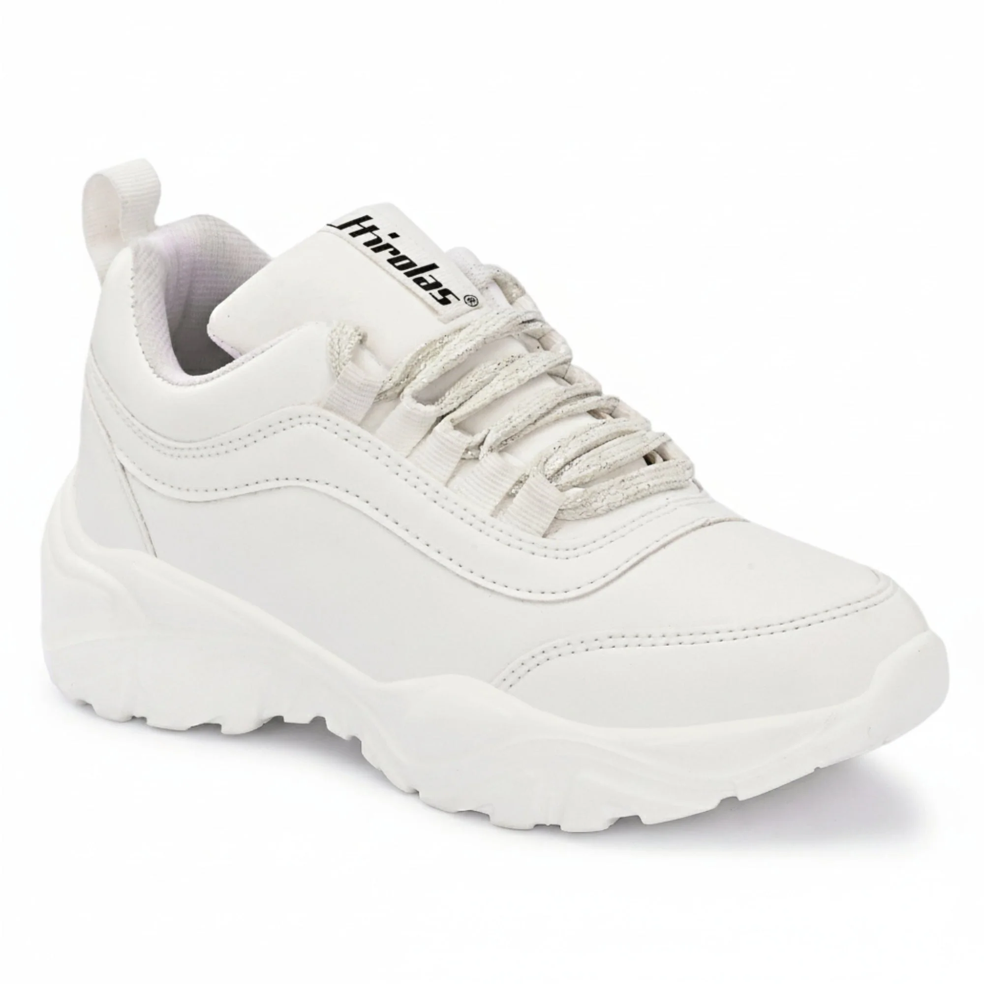 Hirolas Women White Lightweight Chunky Sports_Shoes - Image 4