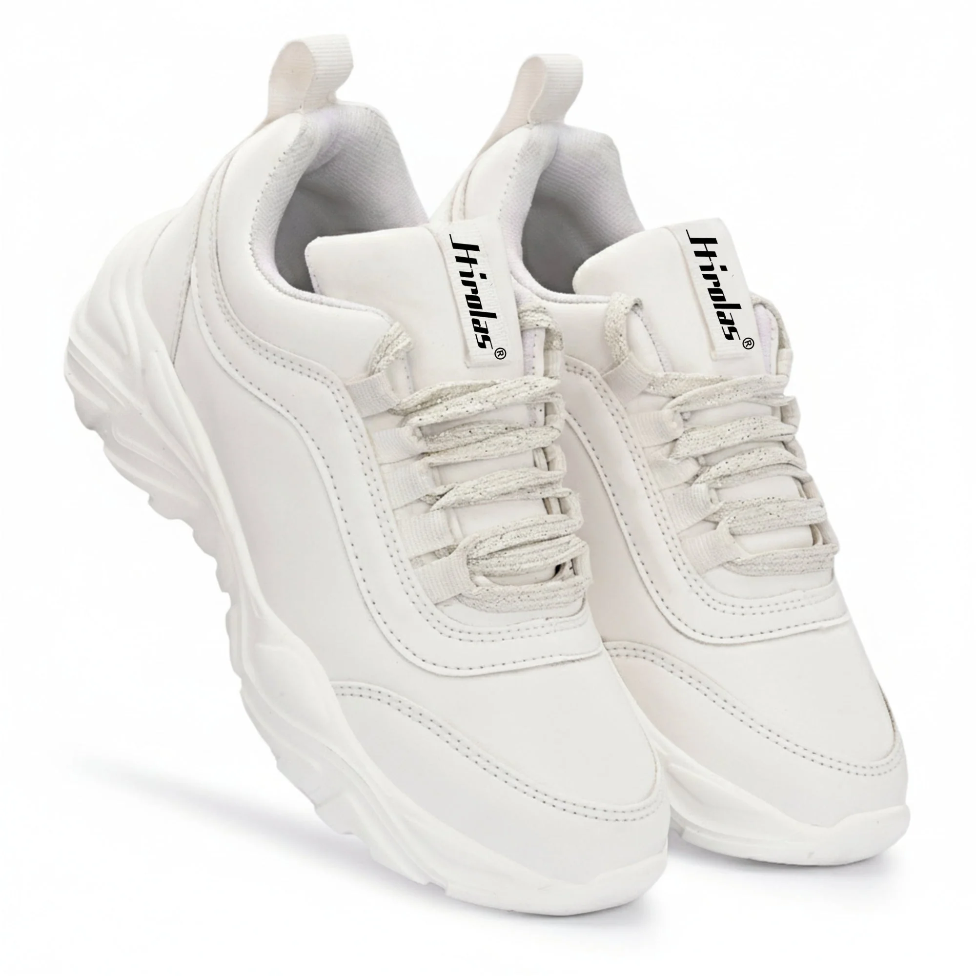 Hirolas Women White Lightweight Chunky Sports_Shoes - Image 7