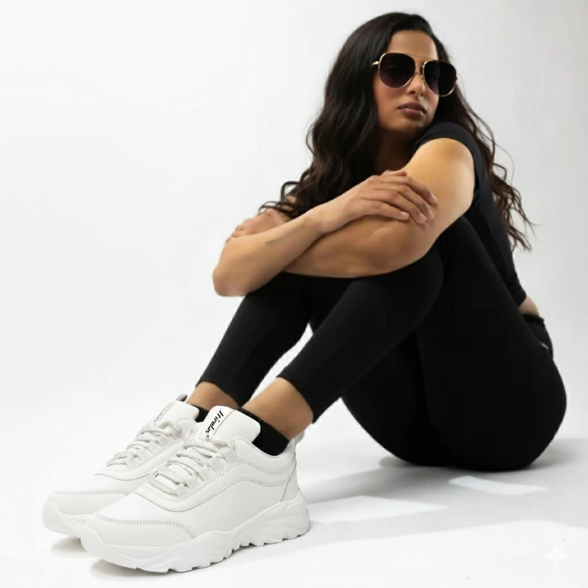 Hirolas Women White Lightweight Chunky Sports_Shoes - Image 8