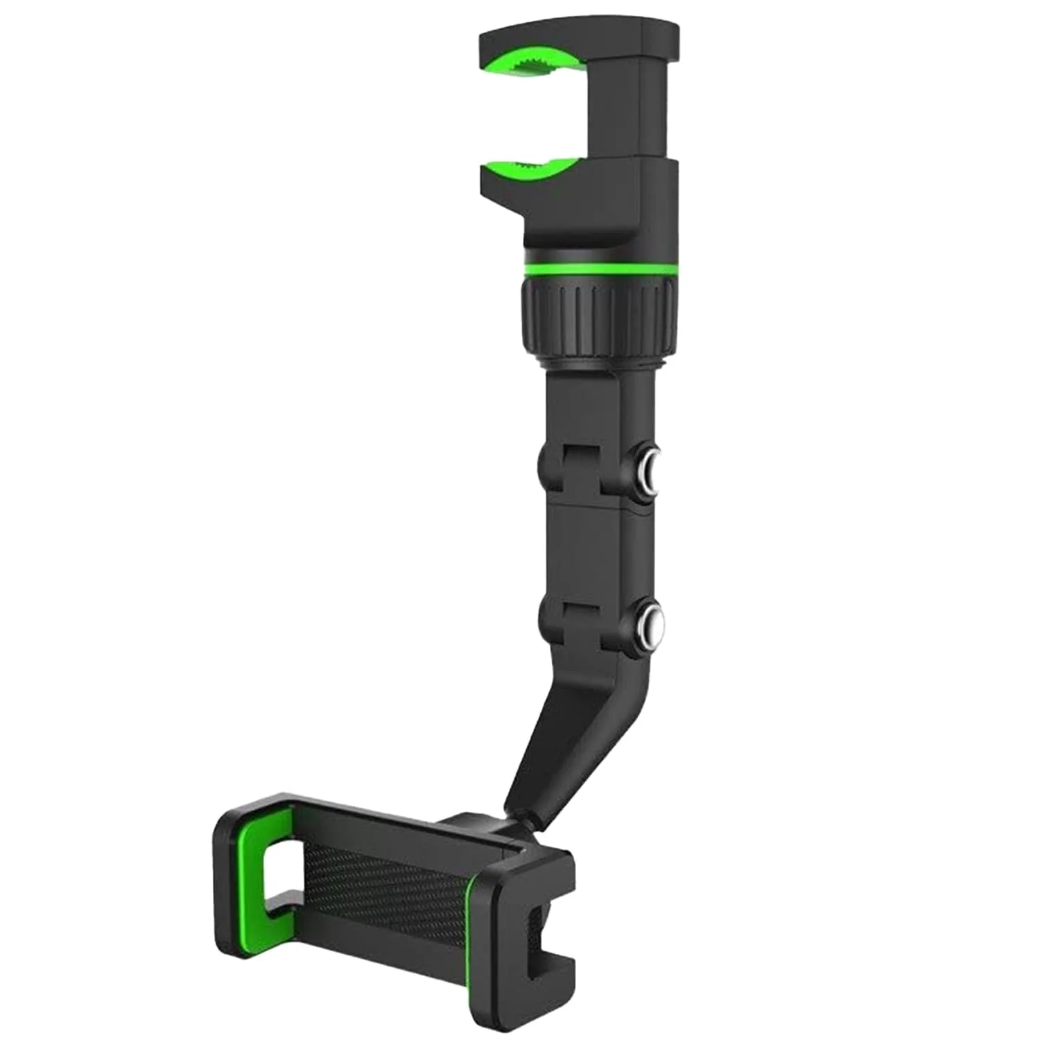 Holdit: Universal Multi-Joint Rearview Mirror Phone Holder, 360° Adjustable Car Mount for Car & Hands-Free Use