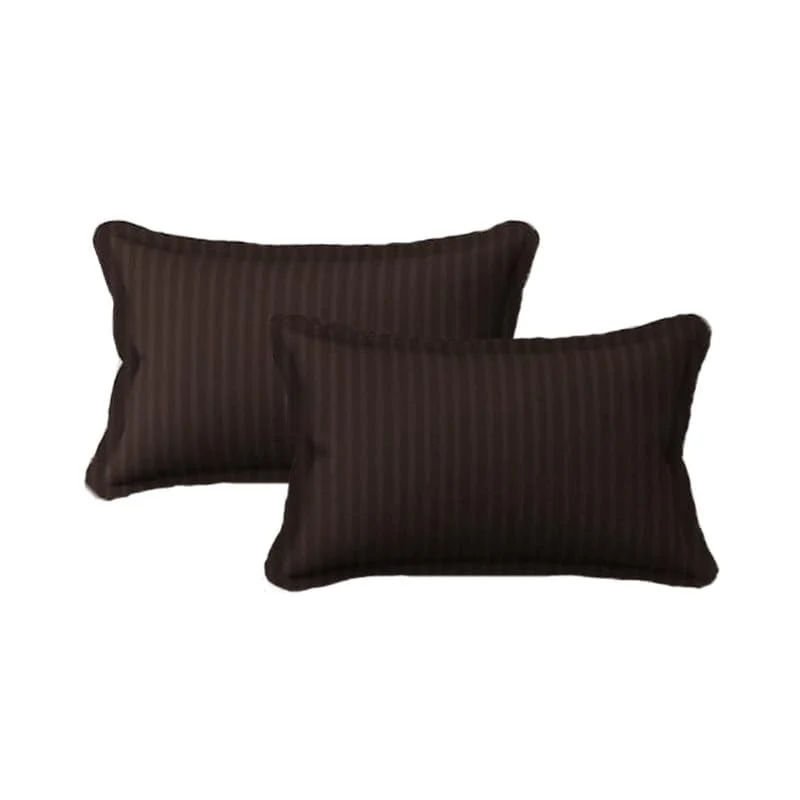 Homecrown Cotton Feel Striped Elastic Fitted Double Bedsheet with 2 Pillow Covers – 72x78 Inch – Brown - Image 5